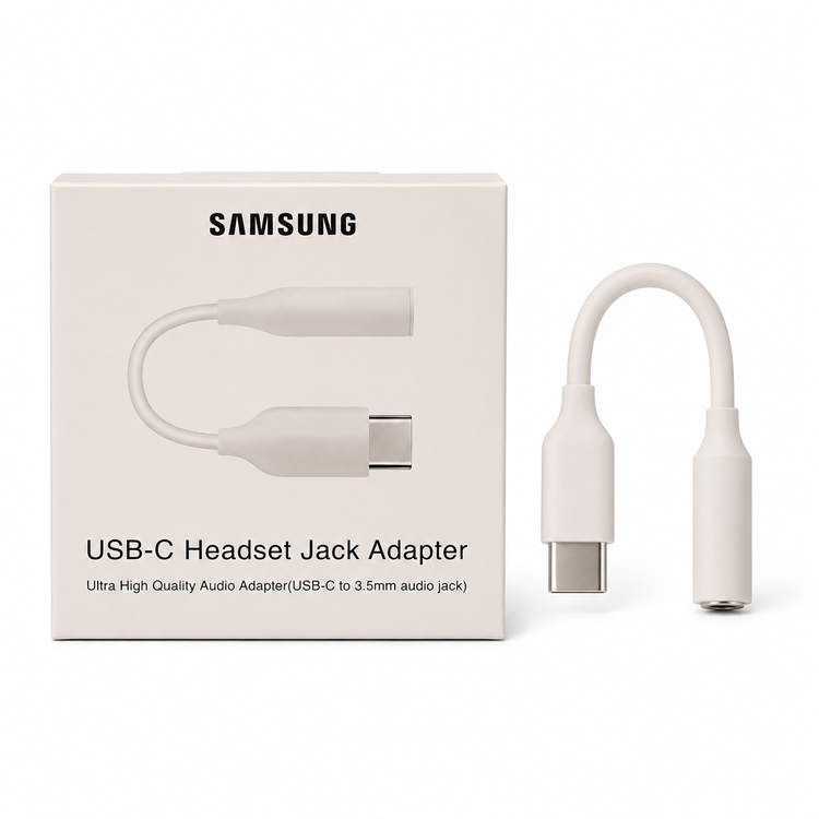 تبدیل USB-C به جک ۳.۵ میلیمتری هدفون سامسونگ مدل Headset Jack Adapter سفید