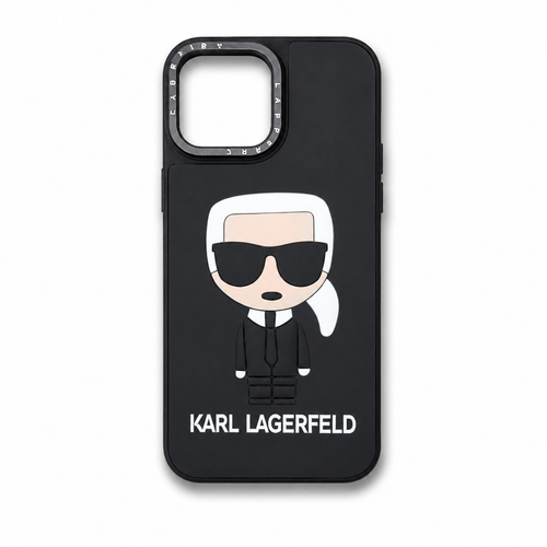 قاب KARL LAGERFELD آیفون 13 پرومکس | کاور مشکی طرح کارل لاگرفلد