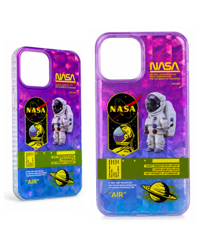 قاب طرح NASA هولوگرامی آیفون 13 پرومکس | قاب فانتزی فضانوردی