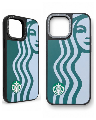 قاب گوشی آیفون ۱۳ پرومکس طرح Starbucks مدل CASETiFY | محافظ لنز برجسته