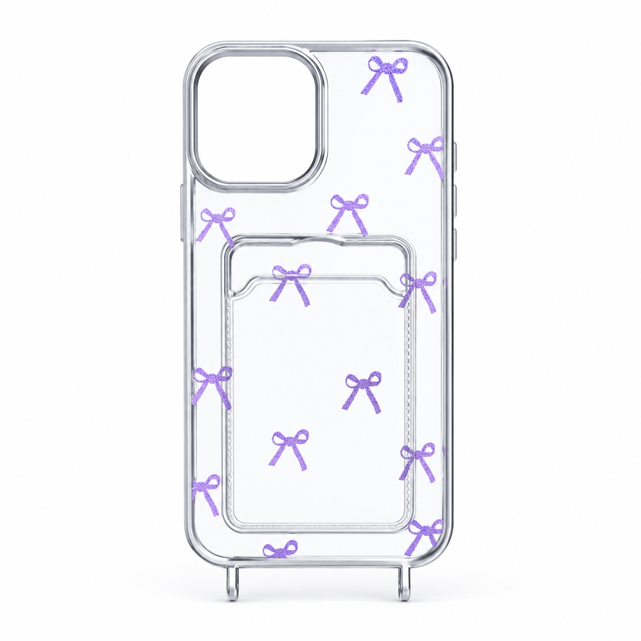 کاور شفاف آیفون 13 پرومکس مدل Ribbon Card Holder