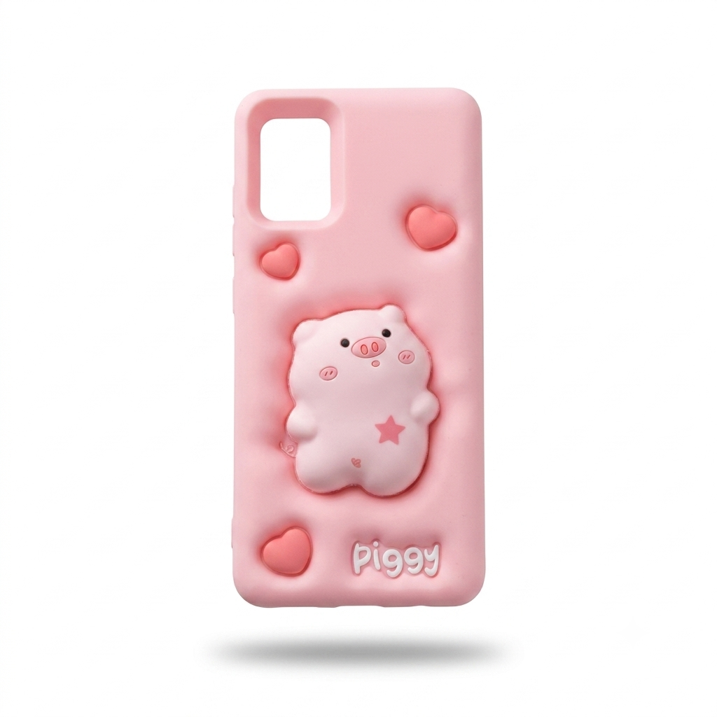 قاب گوشی سامسونگ A51 مدل سیلیکونی عروسکی طرح Piggy (اورجینال)