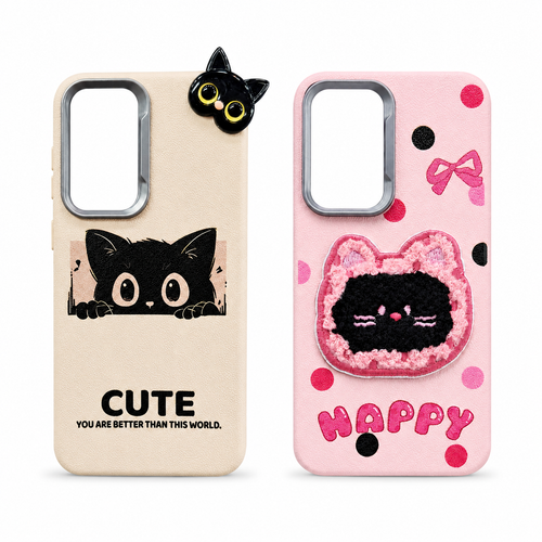 قاب گوشی A36 فانتزی گربهای مدل Cute & Happy