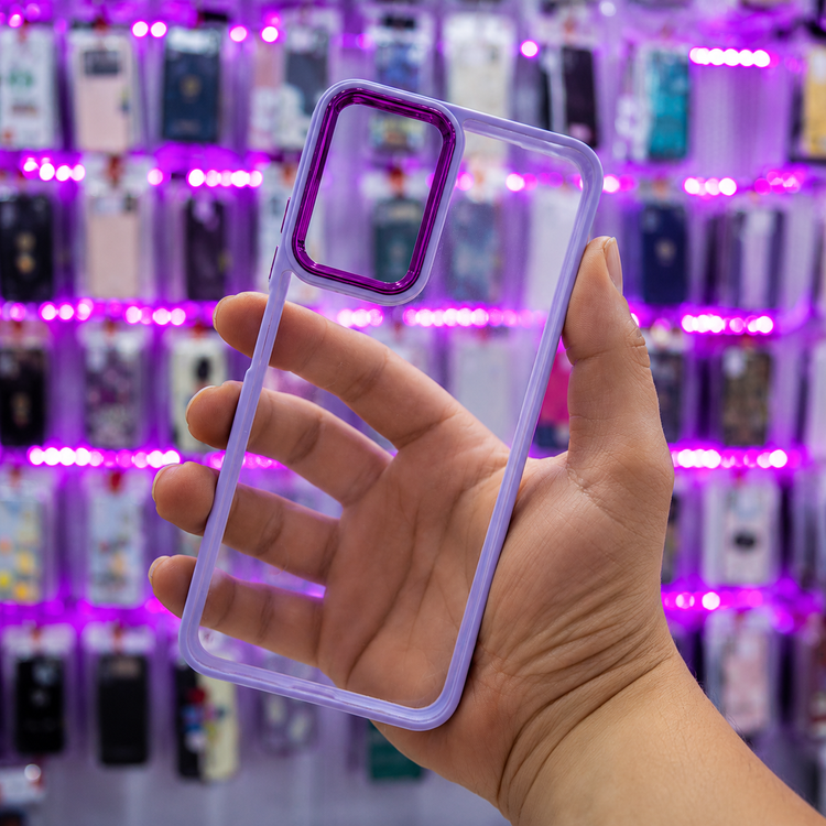 قاب شفاف دور یاسی شیائومی Redmi Note 11S با فریم براق محافظ دوربین۱