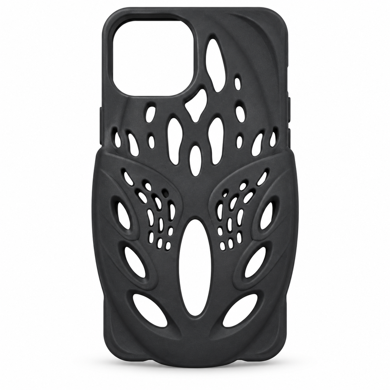Premium Organic Vent Design Matte Black Silicone Case for iPhone 13 & iPhone 14