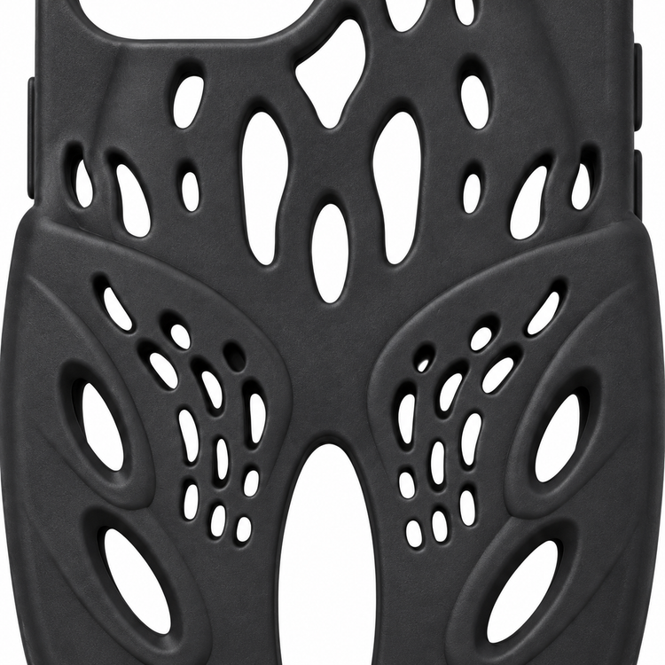 Premium Organic Vent Design Matte Black Silicone Case for iPhone 13 & iPhone 14